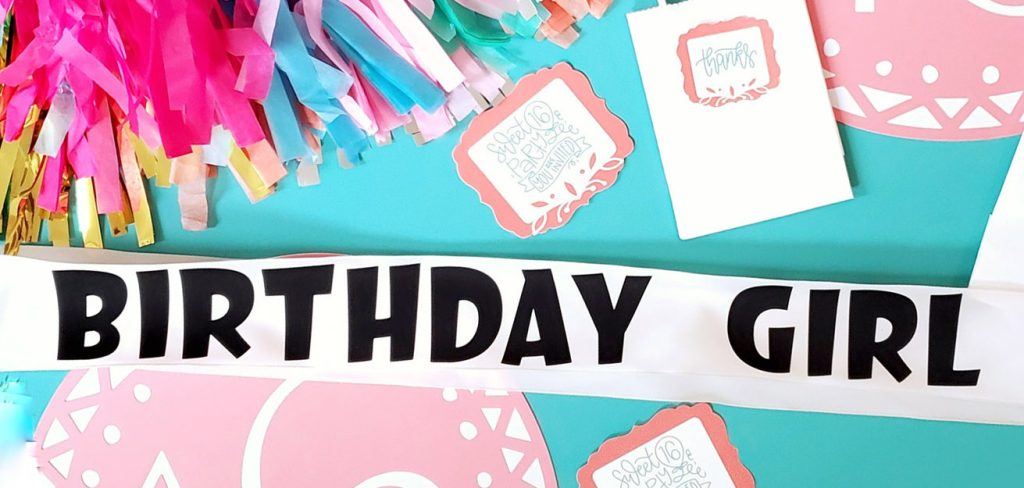 DIY birthday girl sash