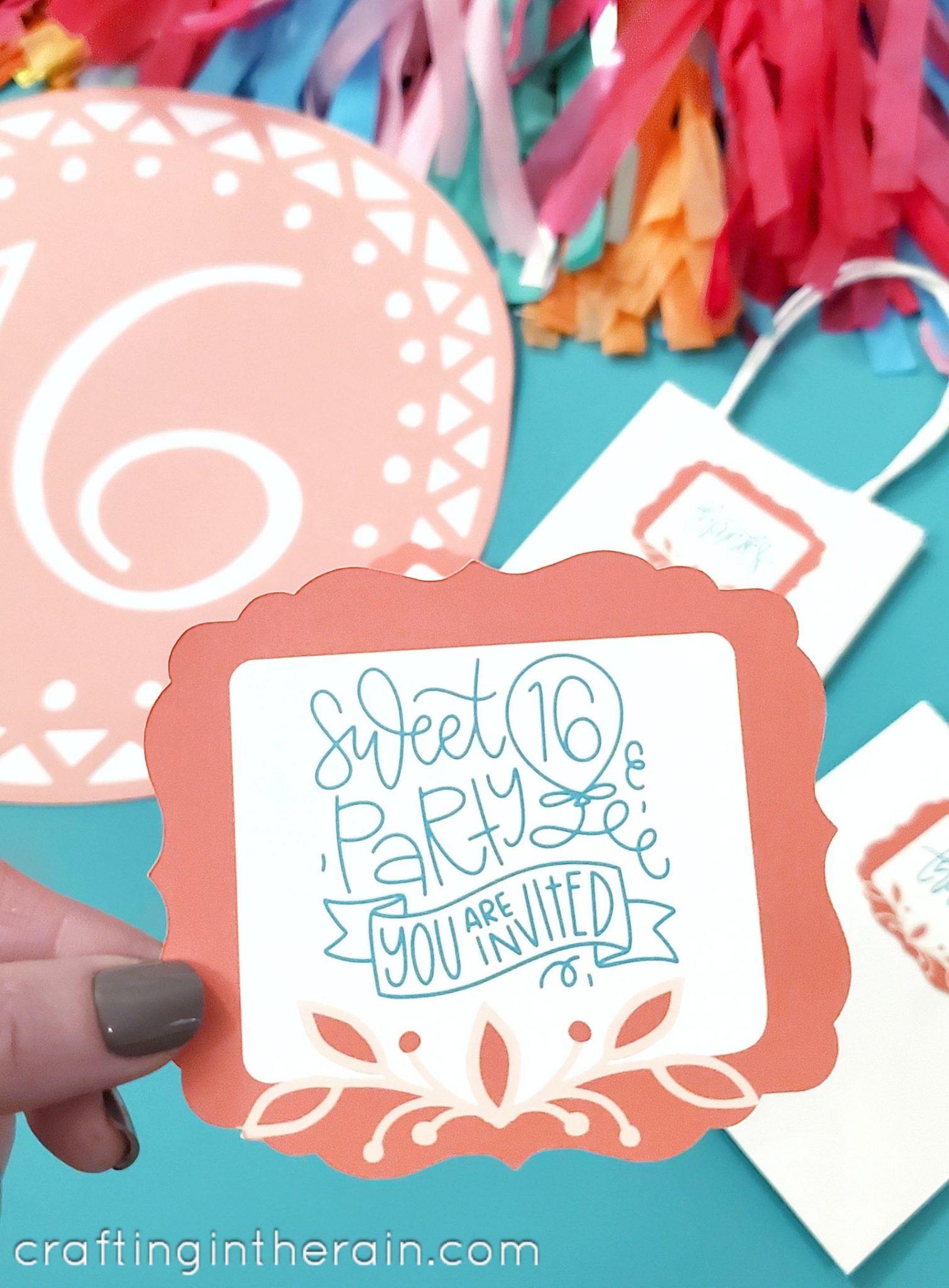 Sweet 16 Party with Cricut - Crafting in the Rain