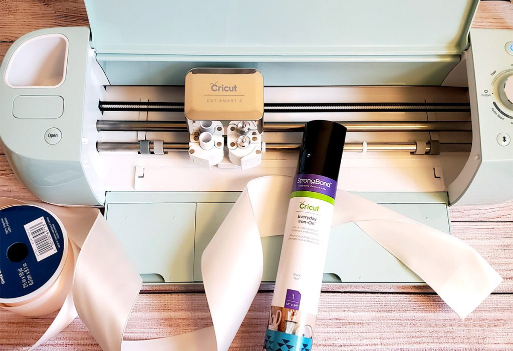 supplies for making a ribbon sash