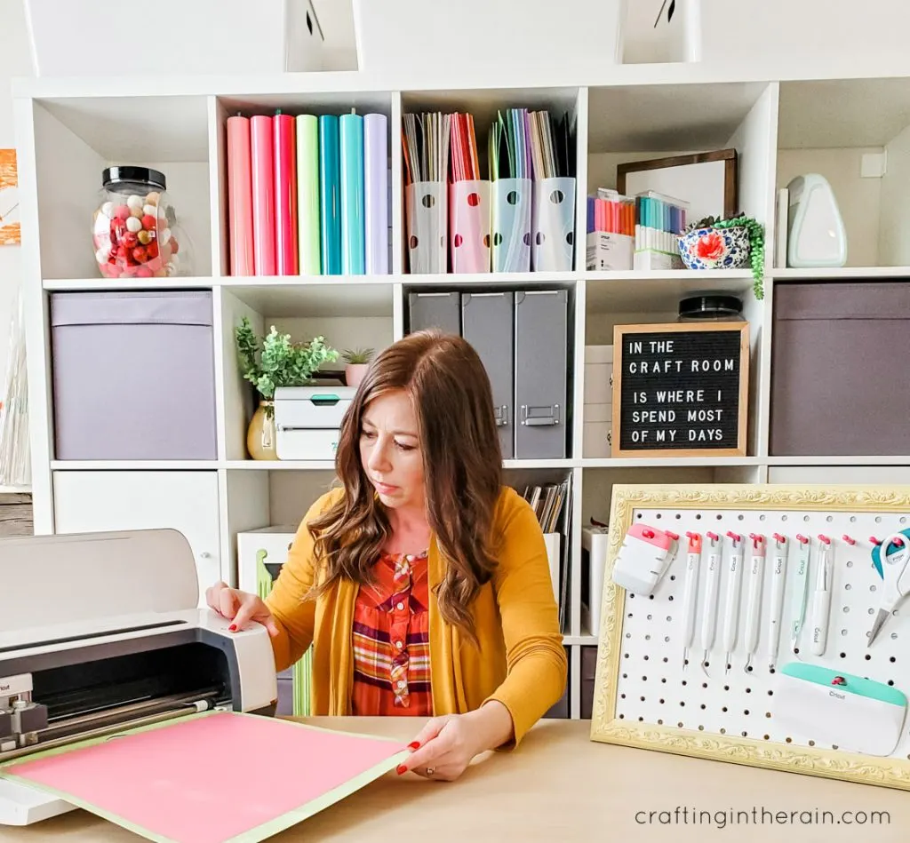 Table space that folds away when you're done.  Sewing room organization,  Craft room, Craft room storage