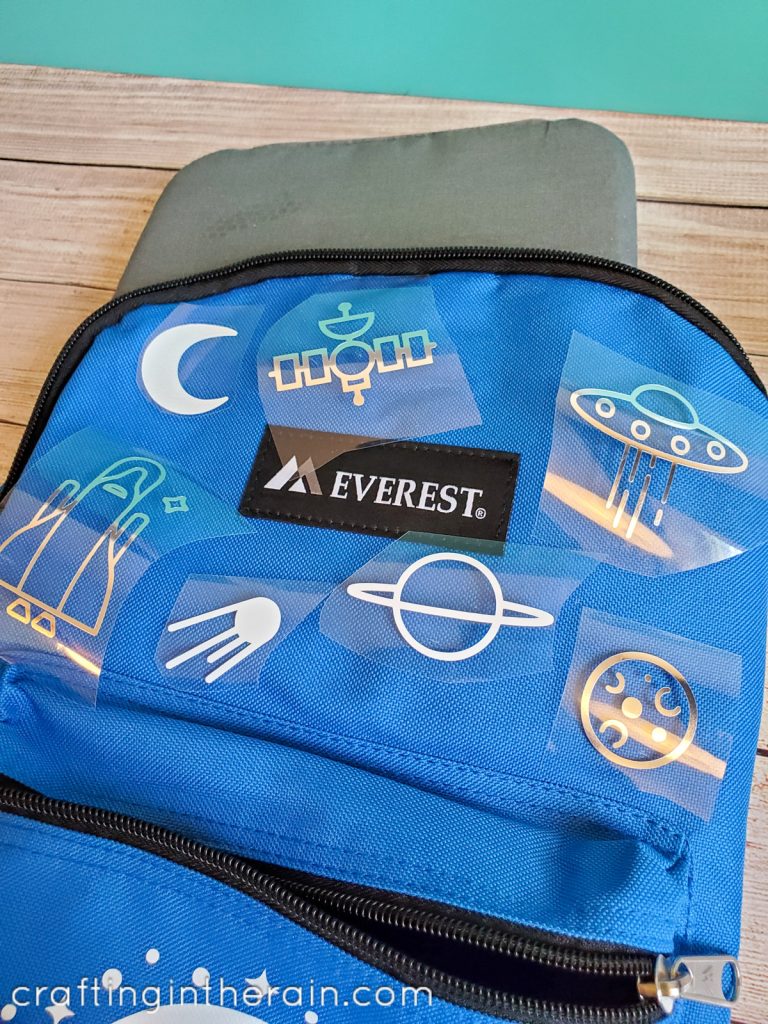 Decorated space backpack
