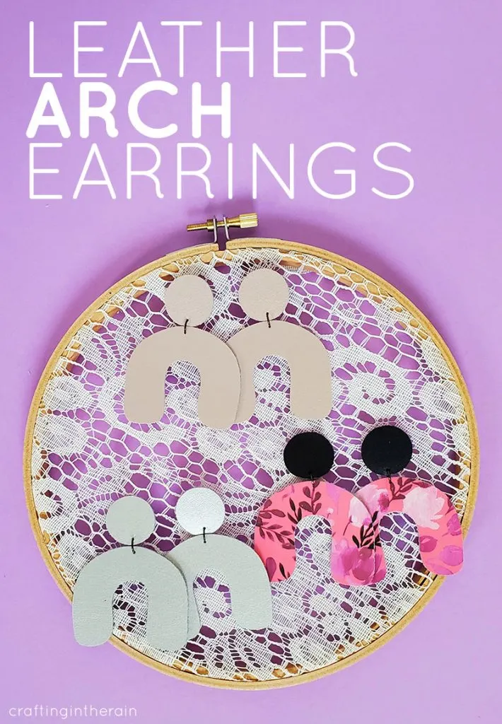 How to make arch leather earrings