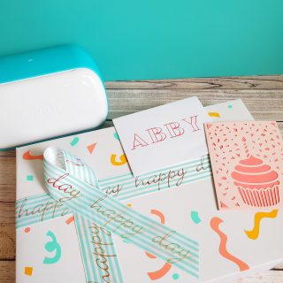 Custom gift wrap with Cricut