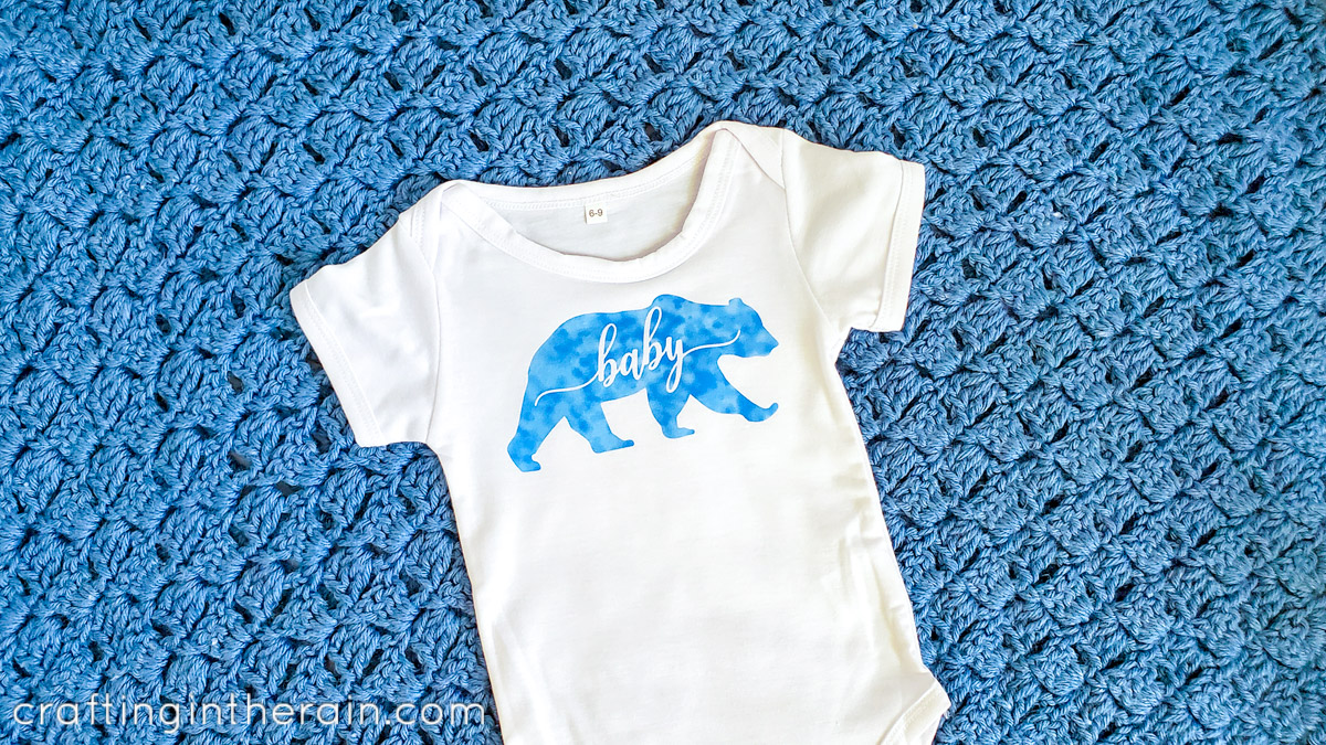 Infusible Ink on Cricut Onesie
