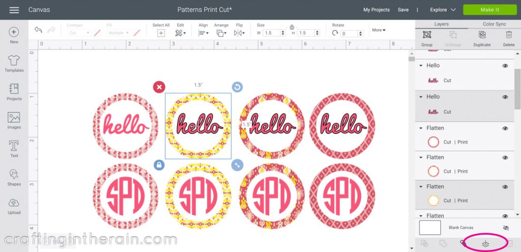 Download Pattern Fill In Cricut Design Space Crafting In The Rain PSD Mockup Templates