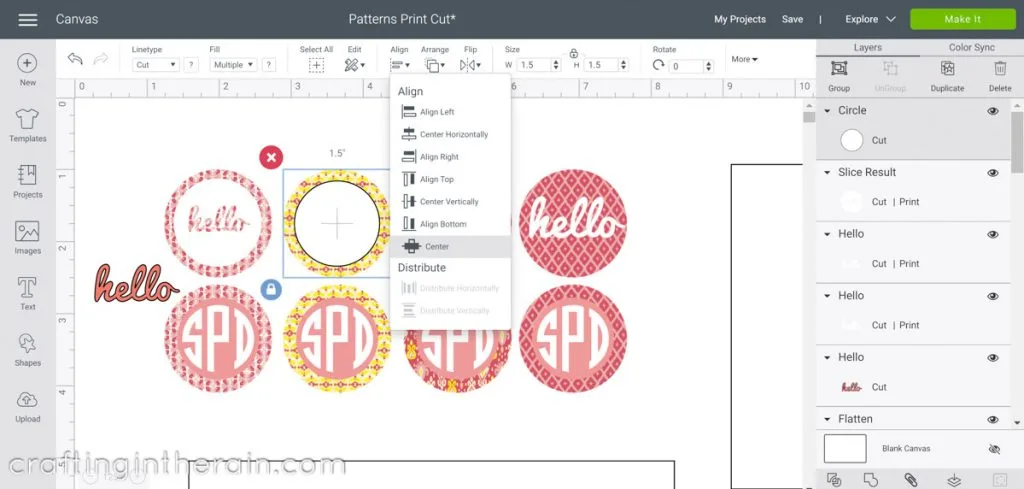 Use fill pattern to make stickers