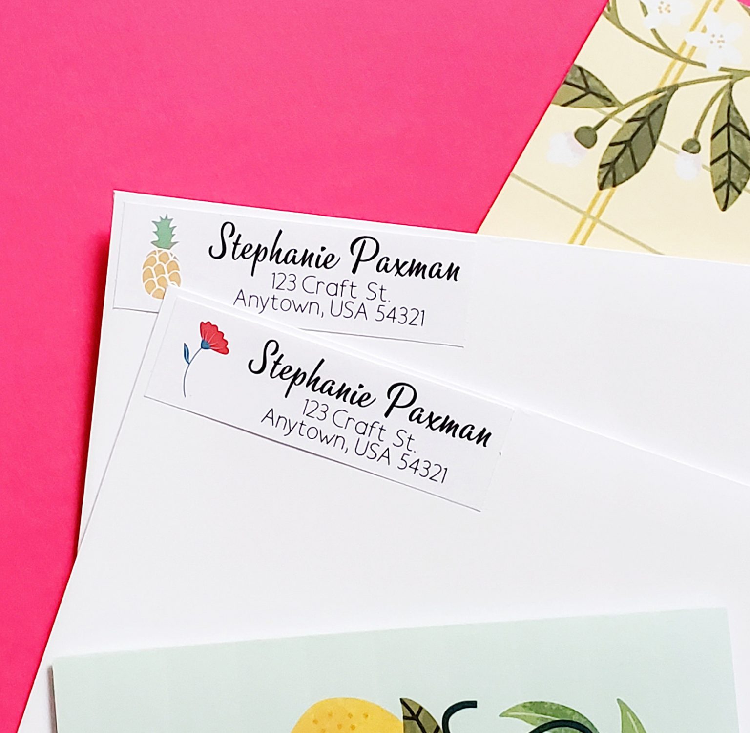 Address Labels with Cricut Crafting in the Rain