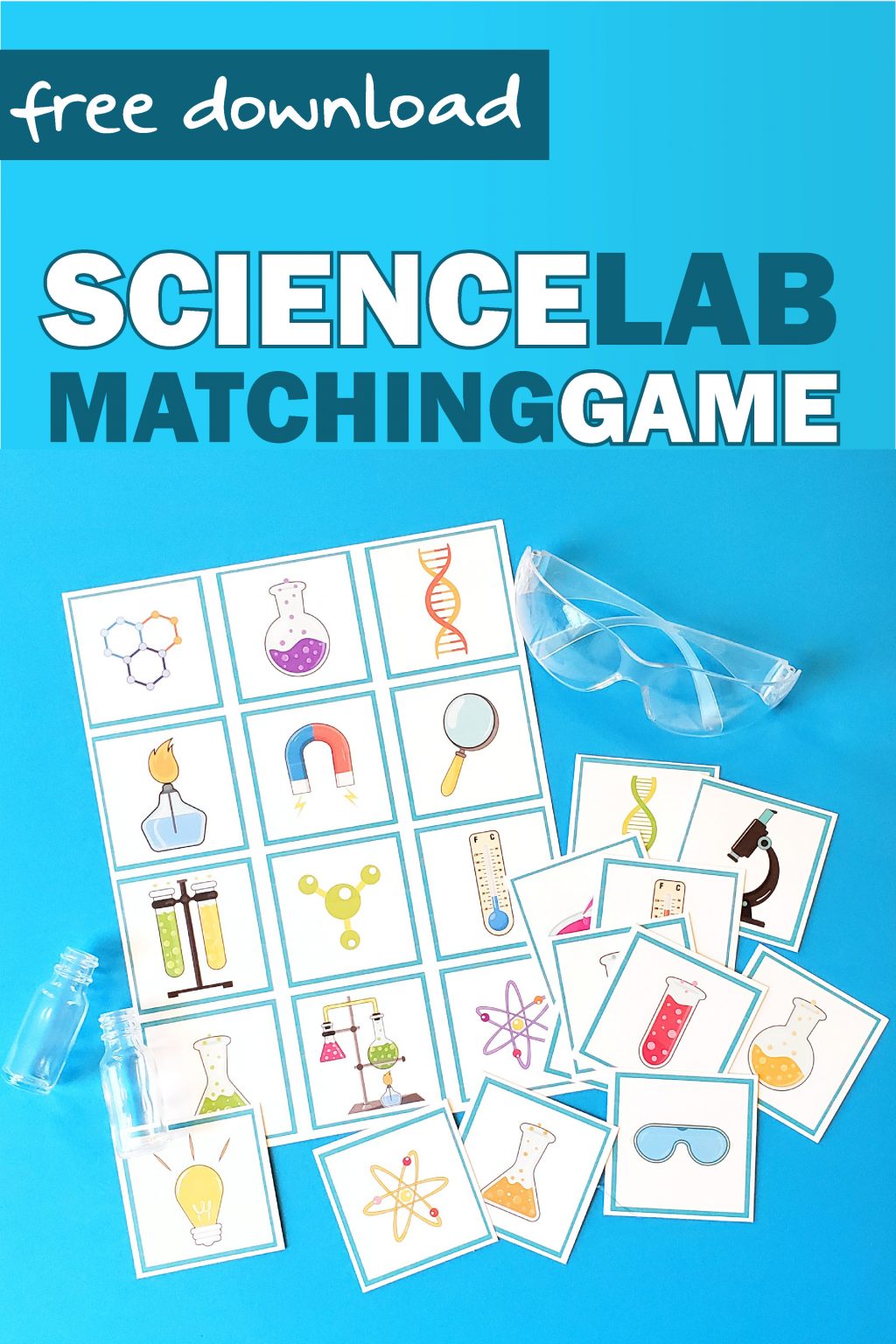 Science Lab Matching Game - Crafting in the Rain