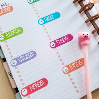 free planner sticker day of week
