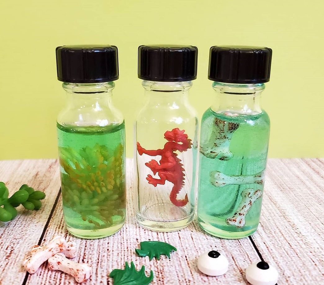 Supplies for Resin Bottles Crafting in the Rain