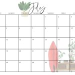 2021 Free Boho Calendar