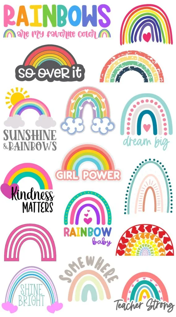 free rainbow svgs