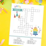 Birthday Crossword Printable