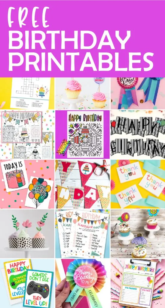 Download any or all of these free birthday printables to make your next celebration even more fun. I created a birthday crossword printable. 