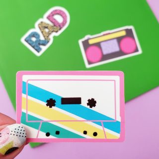 printable 80s stickers
