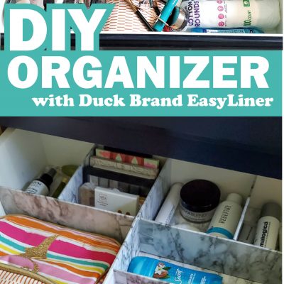 Bathroom Drawer Organizer with Duck Brand Liner