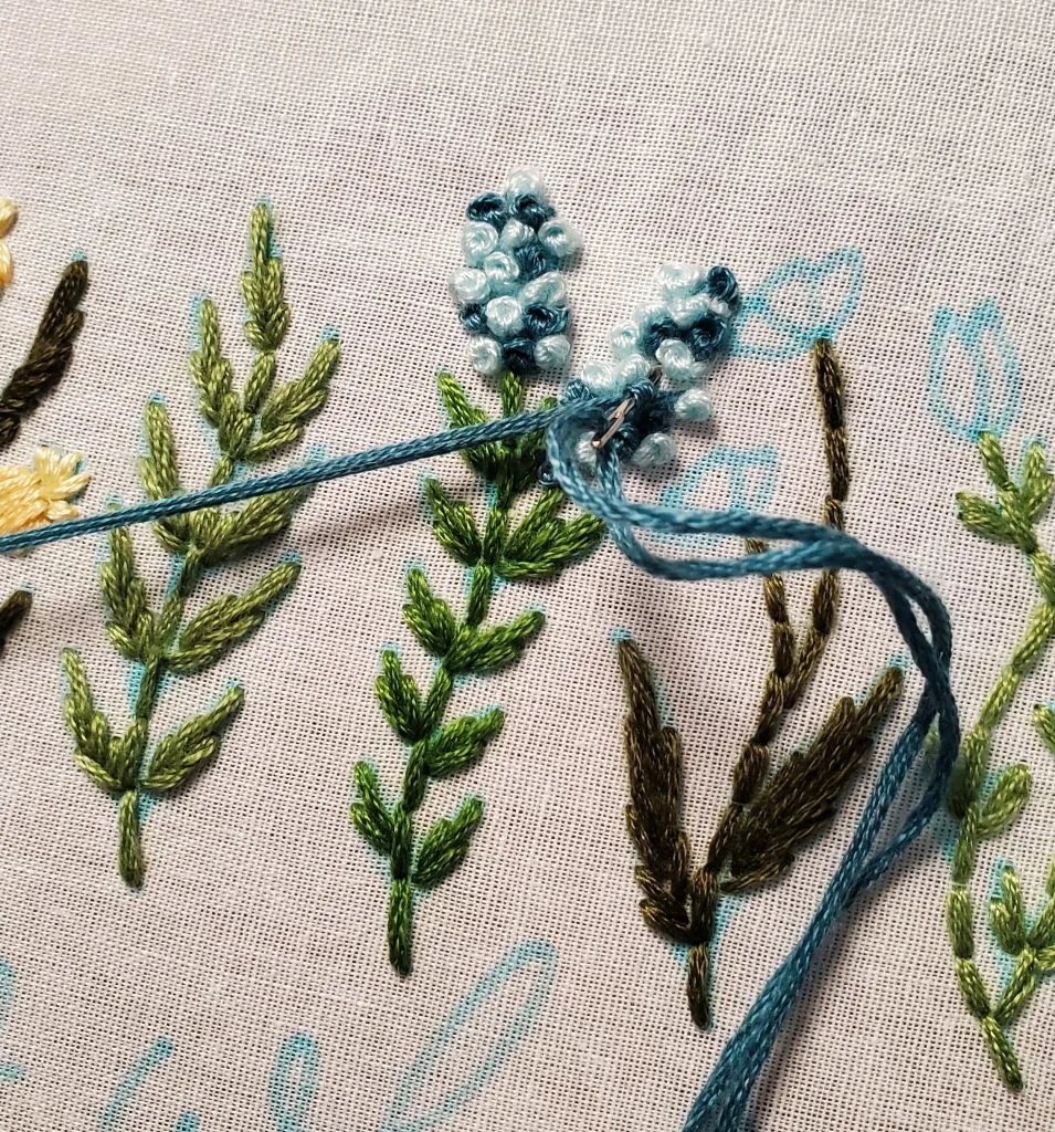 french knot flowers