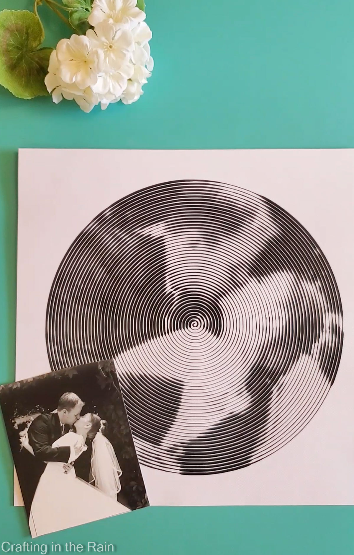 Make a Spiral Betty with a Wedding Picture - Crafting in the Rain