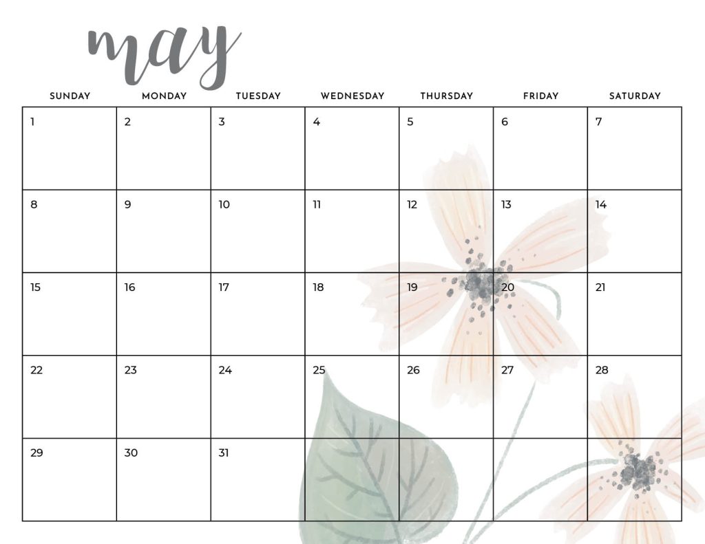 garden printable calendar free