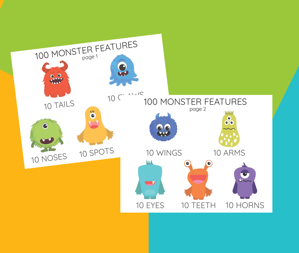 100 days of school monsters