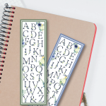 Floral Alphabet Bookmarks