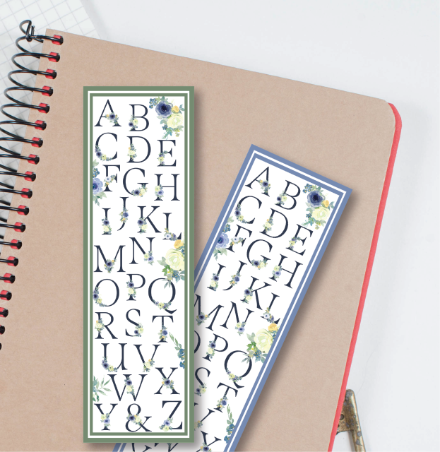 alphabet bookmarks