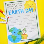 Earth Day Word Game Printable