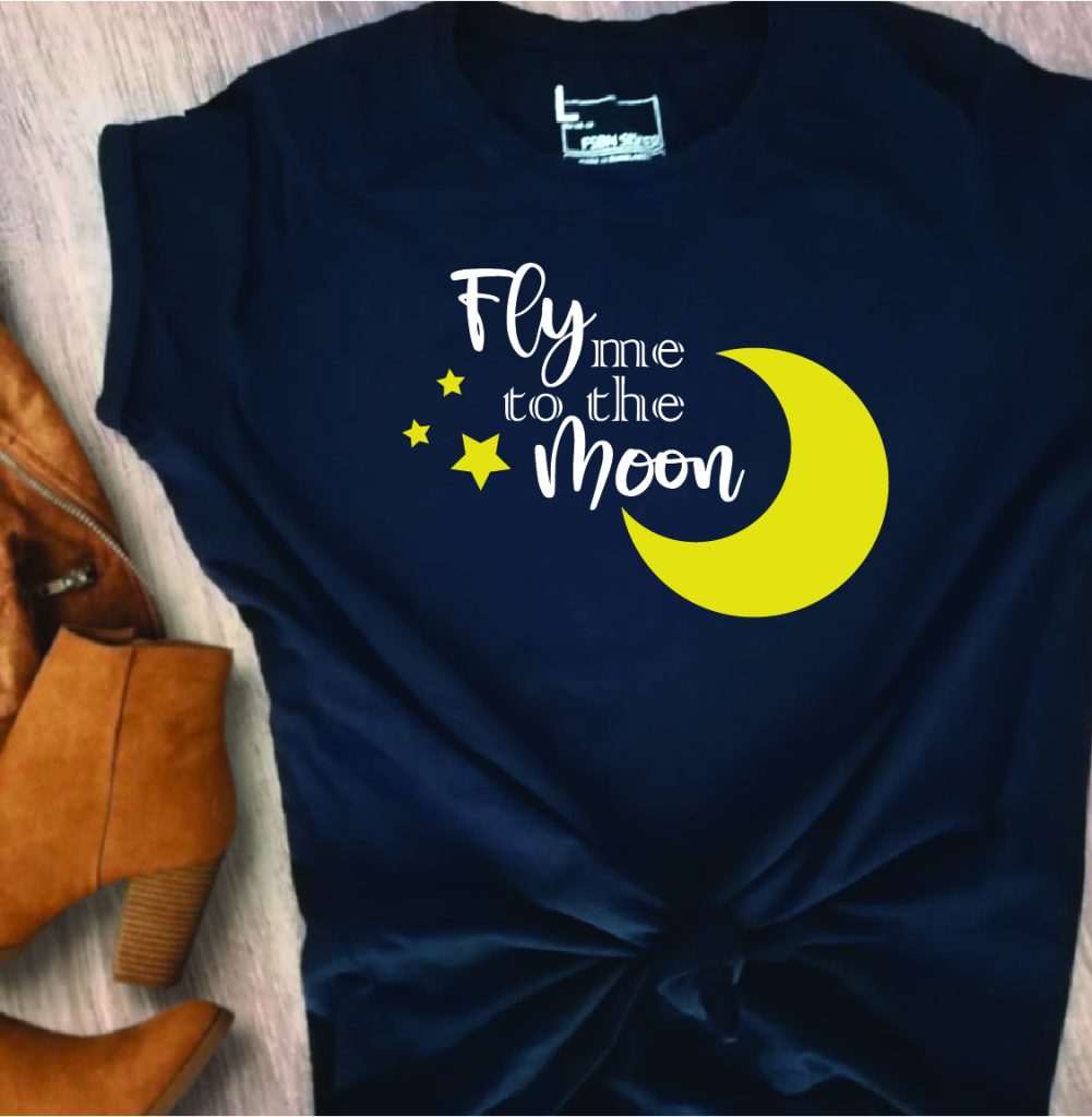 fly me to the moon t shirt