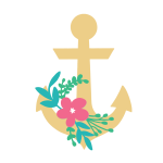 Free Floral Anchor SVG