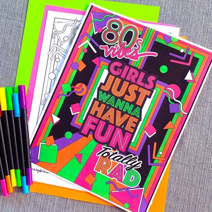 Printable 80's Stickers - Crafting in the Rain