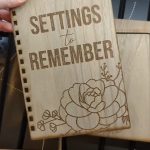 Engraved Wood Notebook Cover