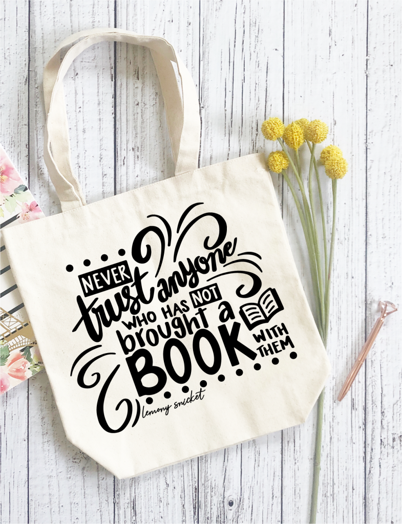 lemony snicket quote bag