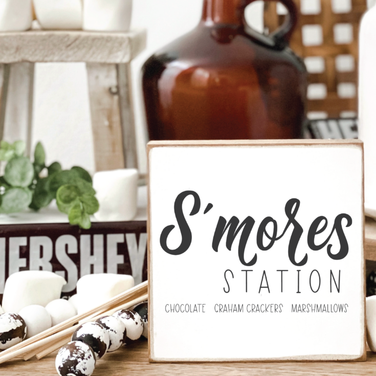 smores station sign
