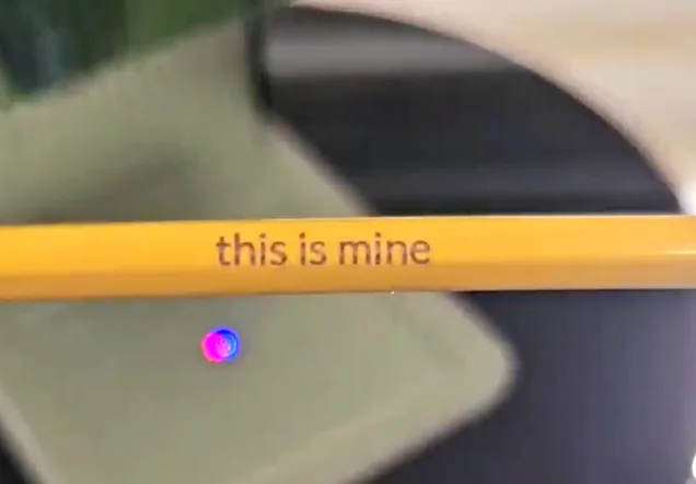 engraved pencil