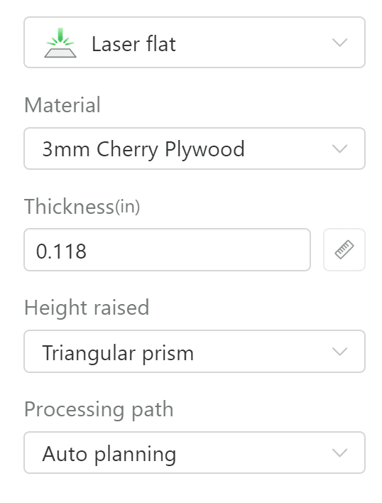 bamboo laser settings