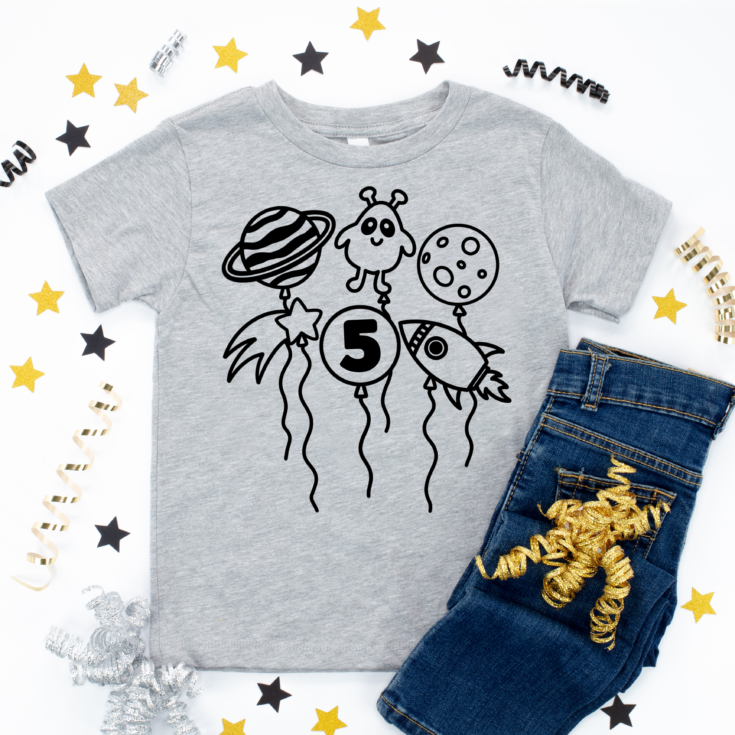 Image for Space Birthday Shirt