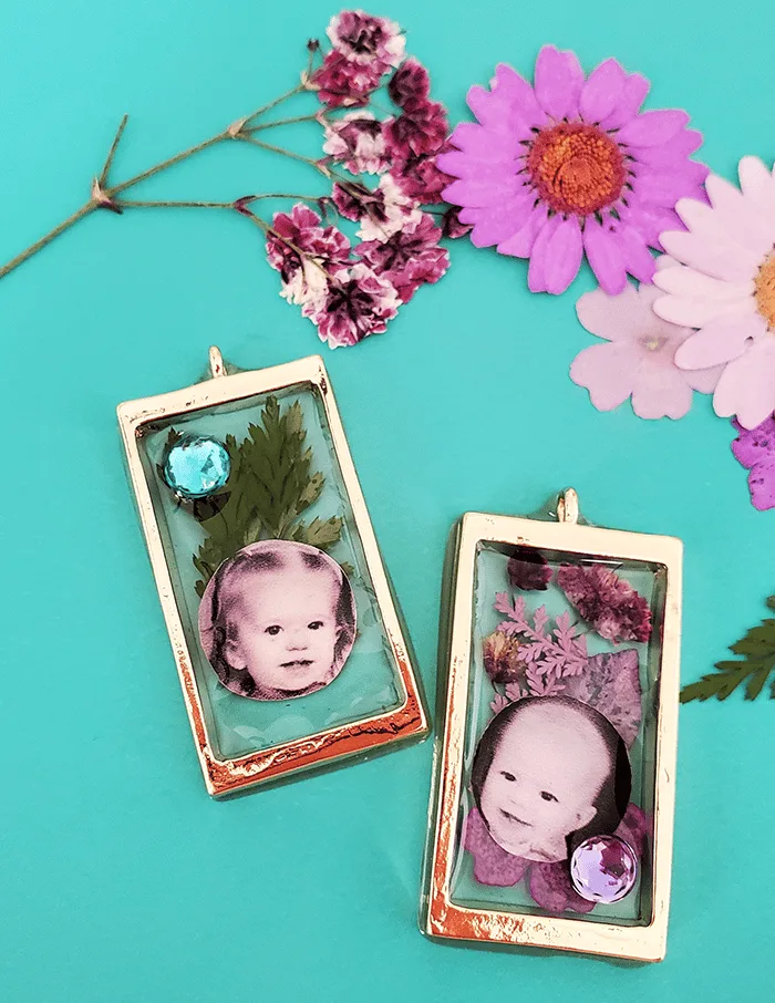 Resin Photo Pendants - Crafting in the Rain