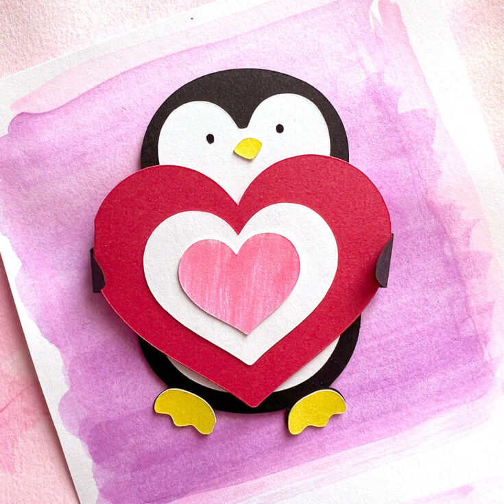Image for Cute Penguin Valentine SVG