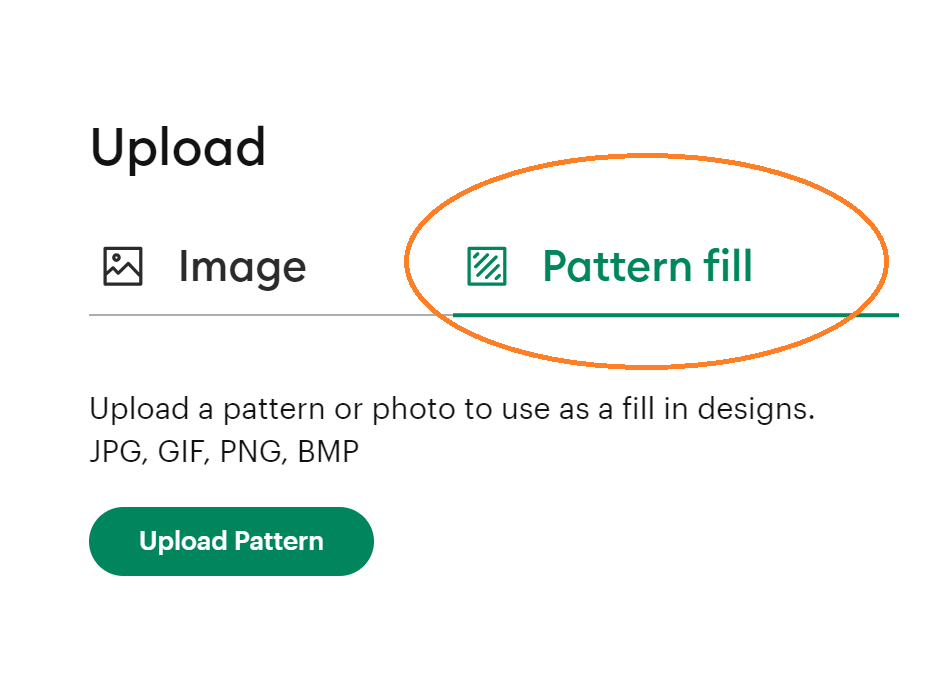 pattern fill design space