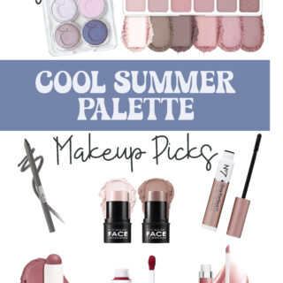 collection of makeup products for cool summers