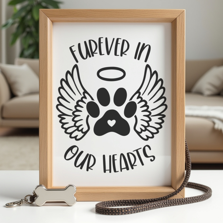in our heart pet memorial svg