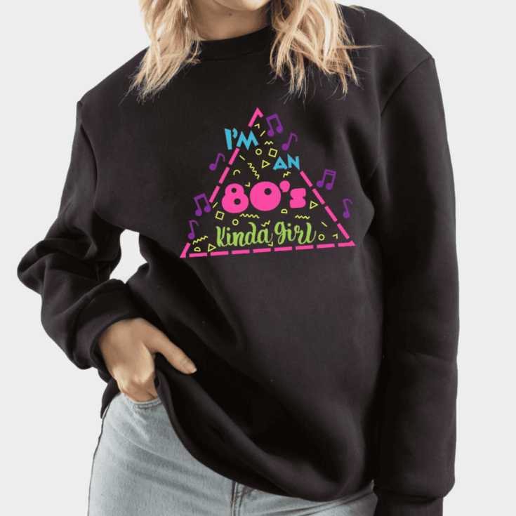 Image for Free 80s SVG  "I'm an 80s Kinda Girl" Retro Design
