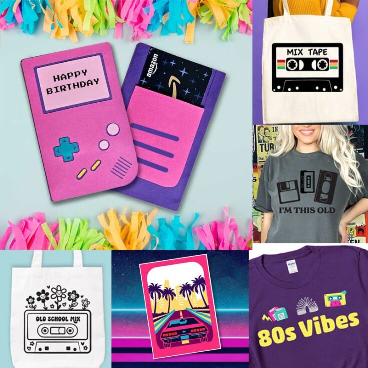 Image for 80s Gift Card Holder Free SVG Files