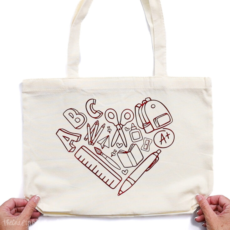 Image for Make a Tote Bag with a Free Teacher Appreciation SVG Download