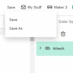 save in design space