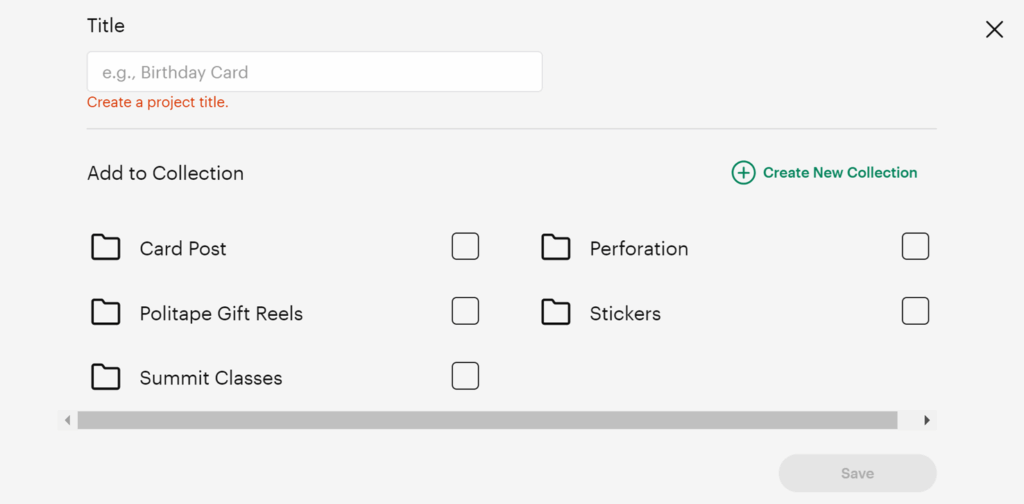save project in design space