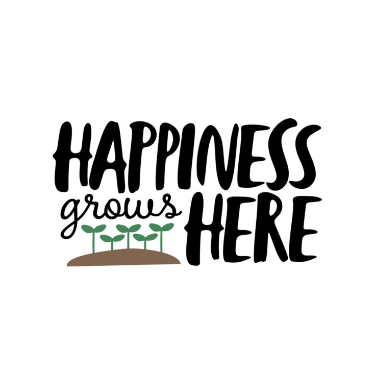 Image for Free &ldquo;Happiness Grows Here&rdquo; Gardening SVG