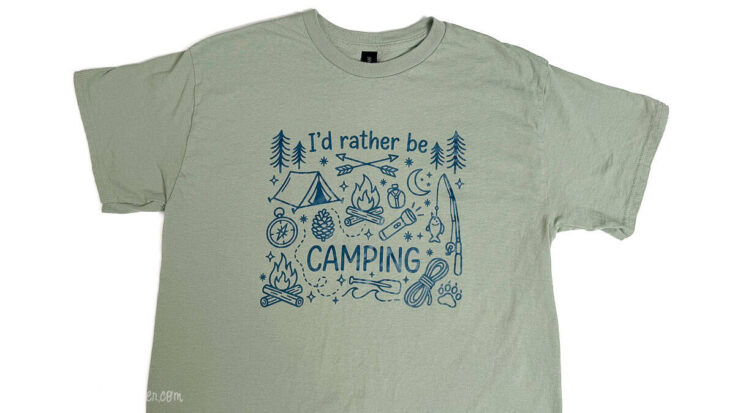 Image for I'd Rather Be Camping Shirt SVG with Cricut