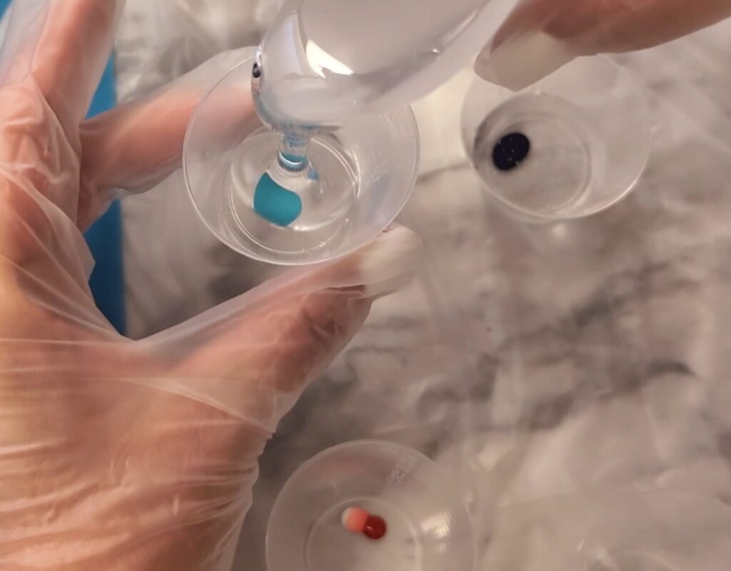 Resin with dye
