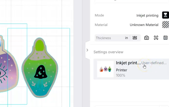 printer setting xtool m2